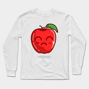 sad emoji apple Long Sleeve T-Shirt